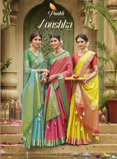 ANUSHKA VOL-3 BY PANKH SILK SAREE WHOLESALER IN INDIA